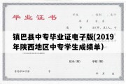 镇巴县中专毕业证电子版(2019年陕西地区中专学生成绩单）