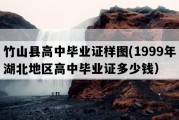 竹山县高中毕业证样图(1999年湖北地区高中毕业证多少钱）