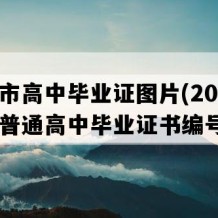 澄江市高中毕业证图片(2001年云南普通高中毕业证书编号）