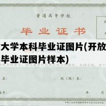 开放大学本科毕业证图片(开放大学本科毕业证图片样本)