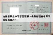 山东省职业中专学历证书（山东省职业中专学历证书图片）