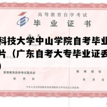 电子科技大学中山学院自考毕业证高清图片（广东自考大专毕业证丢失怎么办）