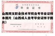 山西同文职业技术学院自考毕业证样本图片（山西成人自考毕业证样子图片）