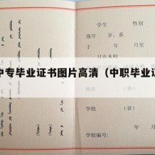 职业中专毕业证书图片高清（中职毕业证书照片）