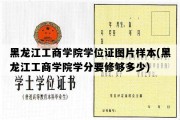 黑龙江工商学院学位证图片样本(黑龙江工商学院学分要修够多少)