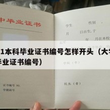 2021本科毕业证书编号怎样开头（大学本科毕业证书编号）