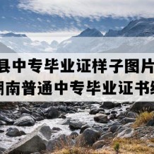 衡东县中专毕业证样子图片(2004年湖南普通中专毕业证书编号）