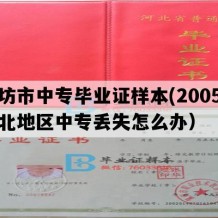 廊坊市中专毕业证样本(2005年河北地区中专丢失怎么办）