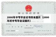 2000年中专毕业证书样本图片（2000年的中专毕业证图片）