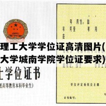 长沙理工大学学位证高清图片(长沙理工大学城南学院学位证要求)