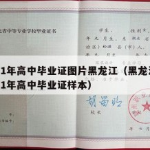 2001年高中毕业证图片黑龙江（黑龙江省2001年高中毕业证样本）