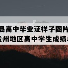 道真县高中毕业证样子图片(1995年贵州地区高中学生成绩单）