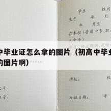 初高中毕业证怎么拿的图片（初高中毕业证怎么拿的图片啊）