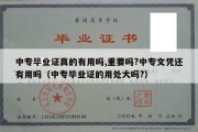 中专毕业证真的有用吗,重要吗?中专文凭还有用吗（中专毕业证的用处大吗?）