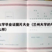 兰州大学毕业证图片大全（兰州大学的毕业证长什么样）