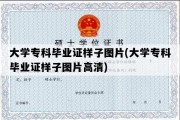 大学专科毕业证样子图片(大学专科毕业证样子图片高清)