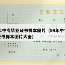 99年中专毕业证书样本图片（99年中专毕业证书样本图片大全）