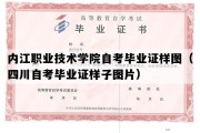 内江职业技术学院自考毕业证样图（四川自考毕业证样子图片）