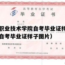 内江职业技术学院自考毕业证样图（四川自考毕业证样子图片）