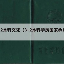 3十2本科文凭（3+2本科学历国家承认吗）