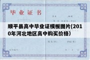 顺平县高中毕业证模板图片(2010年河北地区高中购买价格）