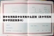 初中文凭和高中文凭有什么区别（高中学历和初中学历区别多大）