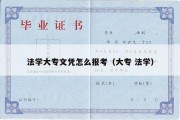 法学大专文凭怎么报考（大专 法学）