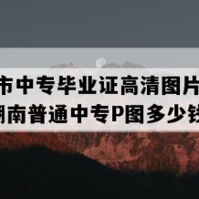 临湘市中专毕业证高清图片(2009年湖南普通中专P图多少钱）