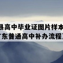 仁化县高中毕业证图片样本(2001年广东普通高中补办流程）