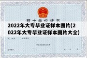 2022年大专毕业证样本图片(2022年大专毕业证样本图片大全)