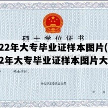 2022年大专毕业证样本图片(2022年大专毕业证样本图片大全)