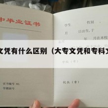 大专文凭有什么区别（大专文凭和专科文凭一样吗）