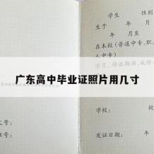 广东高中毕业证照片用几寸