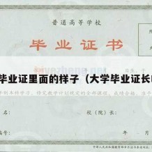 大学毕业证里面的样子（大学毕业证长啥样）