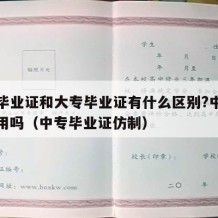 中专毕业证和大专毕业证有什么区别?中专学历有用吗（中专毕业证仿制）