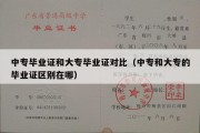 中专毕业证和大专毕业证对比（中专和大专的毕业证区别在哪）