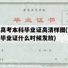 成人高考本科毕业证高清样图(成人高考毕业证什么时候发放)