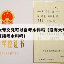 没有大专文凭可以自考本科吗（没有大专学历可以直接考本科吗）