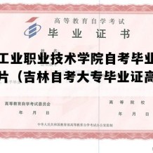 吉林工业职业技术学院自考毕业证样本图片（吉林自考大专毕业证高清样图）