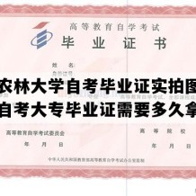 浙江农林大学自考毕业证实拍图片（浙江自考大专毕业证需要多久拿证）