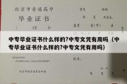 中专毕业证书什么样的?中专文凭有用吗（中专毕业证书什么样的?中专文凭有用吗）