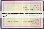 新疆中专毕业证什么模样（新疆中专学历查询入口）