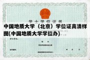 中国地质大学（北京）学位证高清样图(中国地质大学学位办)