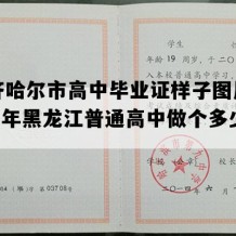 齐齐哈尔市高中毕业证样子图片(2006年黑龙江普通高中做个多少钱）