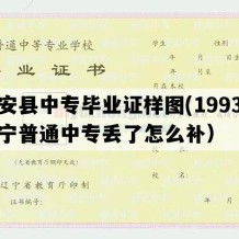 台安县中专毕业证样图(1993年辽宁普通中专丢了怎么补）