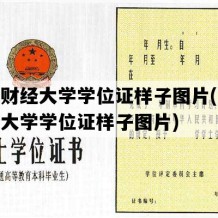 新疆财经大学学位证样子图片(新疆财经大学学位证样子图片)