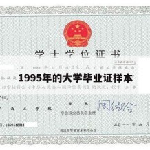 1995年的大学毕业证样本