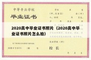 2020高中毕业证书照片（2020高中毕业证书照片怎么拍）