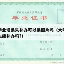 大学毕业证丢失补办可以换照片吗（大学毕业证丢失能补办吗?）