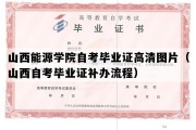 山西能源学院自考毕业证高清图片（山西自考毕业证补办流程）